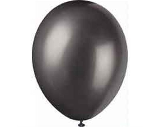 (8) INK BLACK PEARLISED BALLOONS