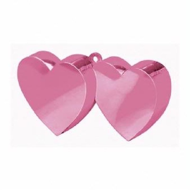 PINK DOUBLE HEART BALLOON WEIGHT