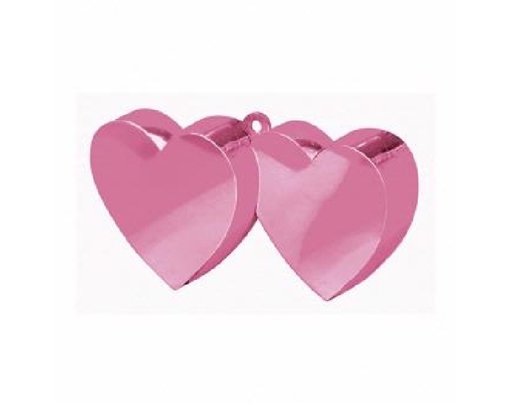 PINK DOUBLE HEART BALLOON WEIGHT