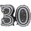 28IN 30TH BLACK FOIL BALLOON