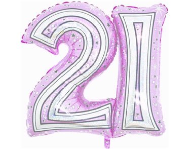 28IN 21ST PINK FOIL BALLOON