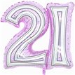 28IN 21ST PINK FOIL BALLOON