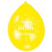 (10) 22CM 60TH B/DAY BALLOONS  6S