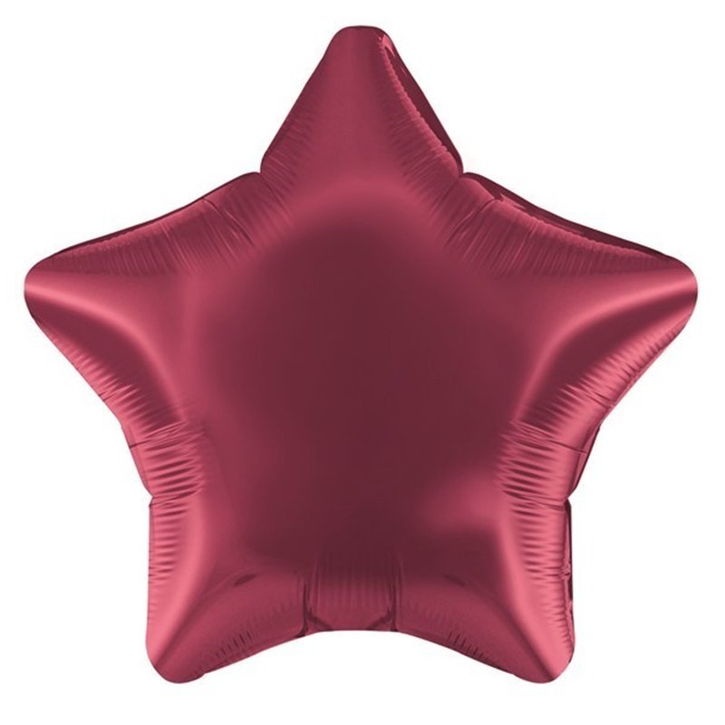 19IN BURGUNDY STAR FOIL BALLOON