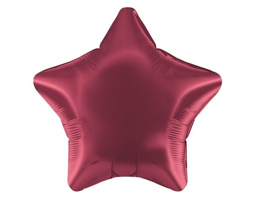 19IN BURGUNDY STAR FOIL BALLOON