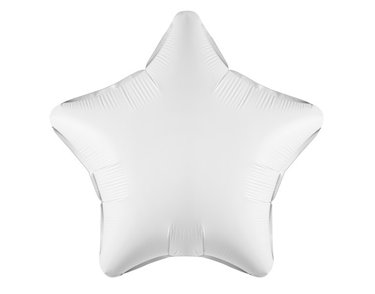 19IN WHITE STAR FOIL BALLOON