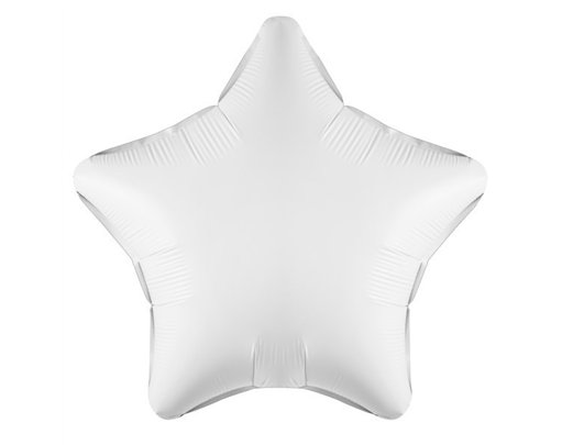19IN WHITE STAR FOIL BALLOON