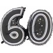 28IN 60TH BLACK FOIL BALLOON