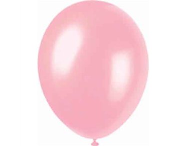 (8) CRYSTAL PINK PEARLISED BALLOONS