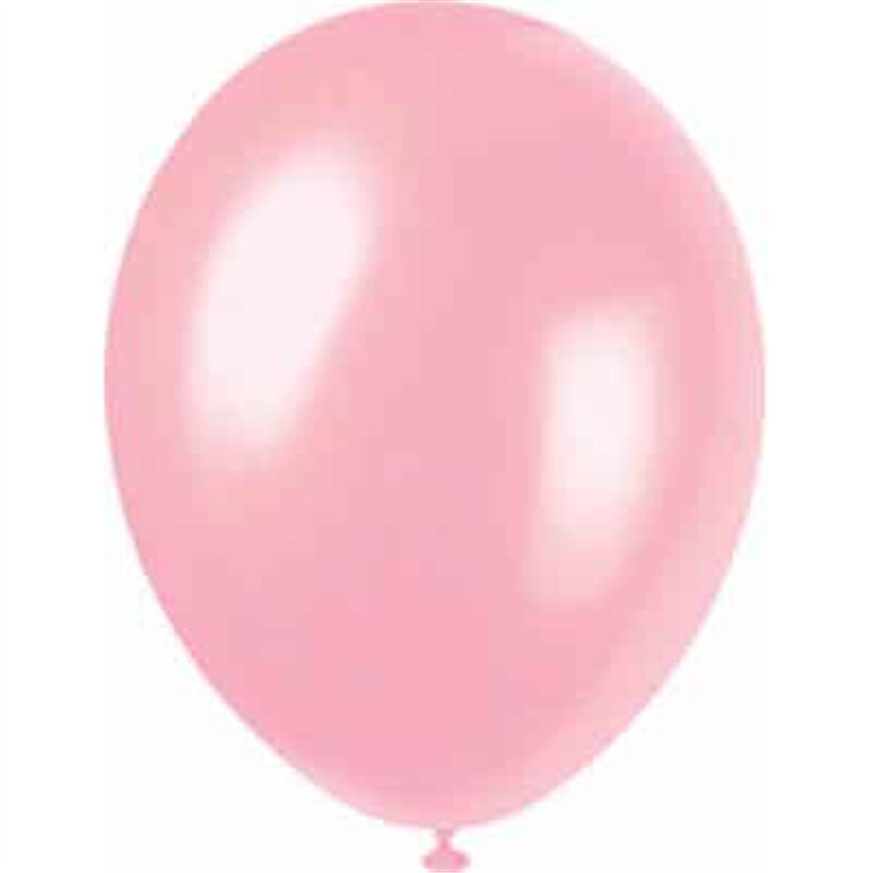 (8) CRYSTAL PINK PEARLISED BALLOONS