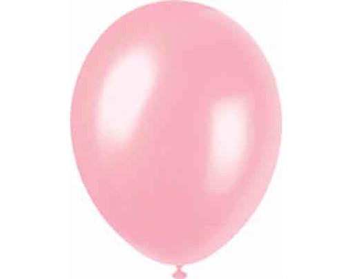 (8) CRYSTAL PINK PEARLISED BALLOONS