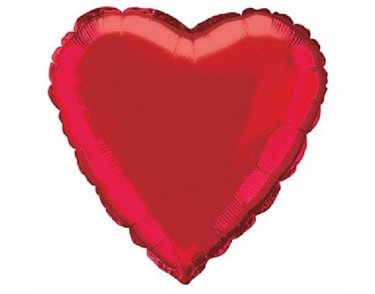 RED HEART 18IN FOIL BALLOON
