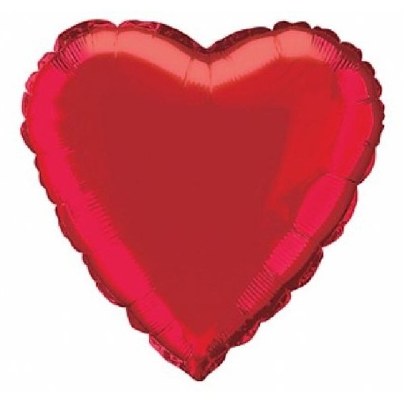 RED HEART 18IN FOIL BALLOON
