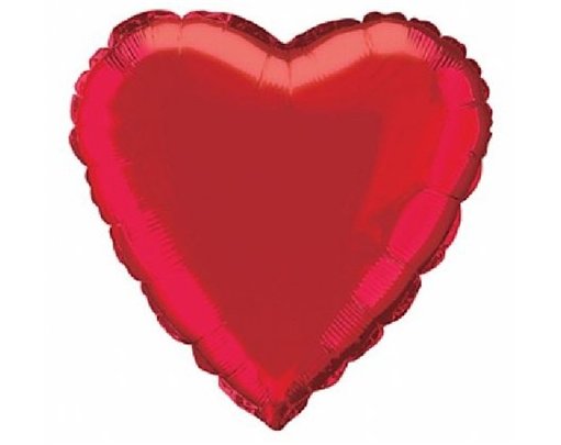RED HEART 18IN FOIL BALLOON