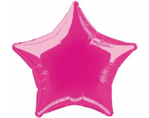 20in HOT PINK STAR FOIL BALLOON