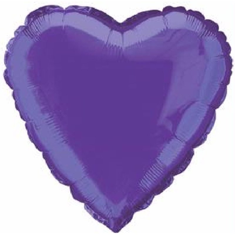 DEEP PURPLE HEART 18IN FOIL BALLOON