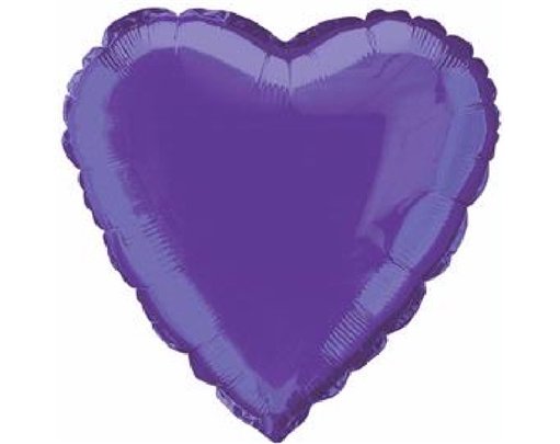 DEEP PURPLE HEART 18IN FOIL BALLOON