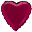 BURGUNDY HEART 18IN FOIL BALLOON