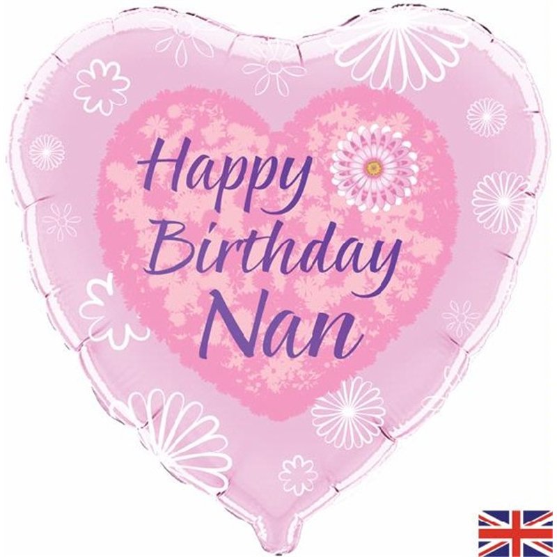18IN HAPPY B/DAY NAN FOIL BALLOON