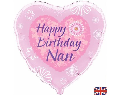 18IN HAPPY B/DAY NAN FOIL BALLOON