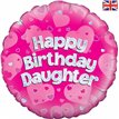 18IN HAPPY B/DAY DAUGHTER FOIL