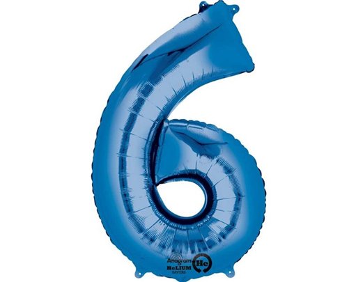 BLUE NO. 6 SUPERSHAPE FOIL BALLOON