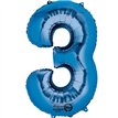 BLUE NO. 3 SUPERSHAPE FOIL BALLOON