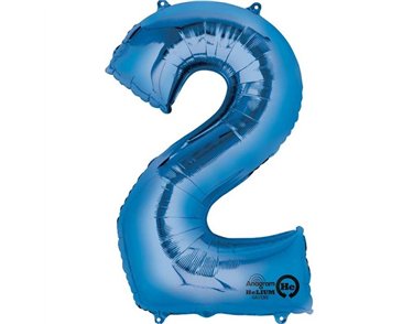 BLUE NO. 2 SUPERSHAPE FOIL BALLOON