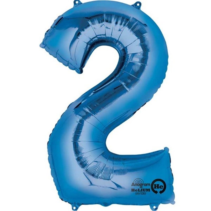 BLUE NO. 2 SUPERSHAPE FOIL BALLOON