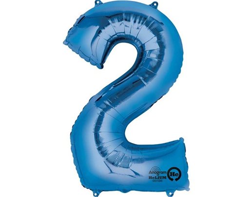 BLUE NO. 2 SUPERSHAPE FOIL BALLOON