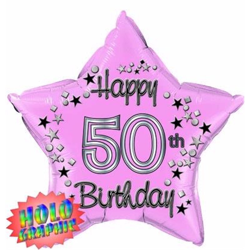 22IN 50TH PINK FOIL BALLOON