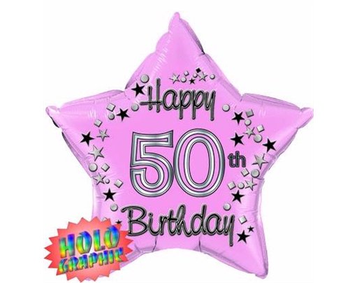 22IN 50TH PINK FOIL BALLOON