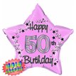 22IN 50TH PINK FOIL BALLOON