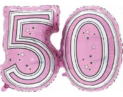 28IN 50TH PINK FOIL BALLOON