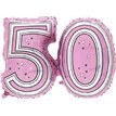28IN 50TH PINK FOIL BALLOON