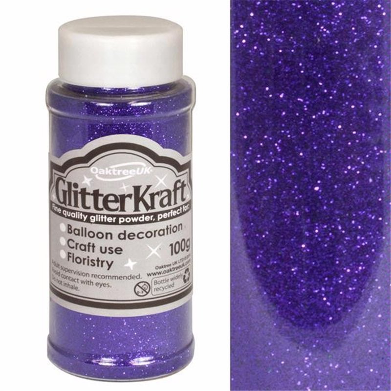 100G PURPLE KRAFT FINE GLITTER