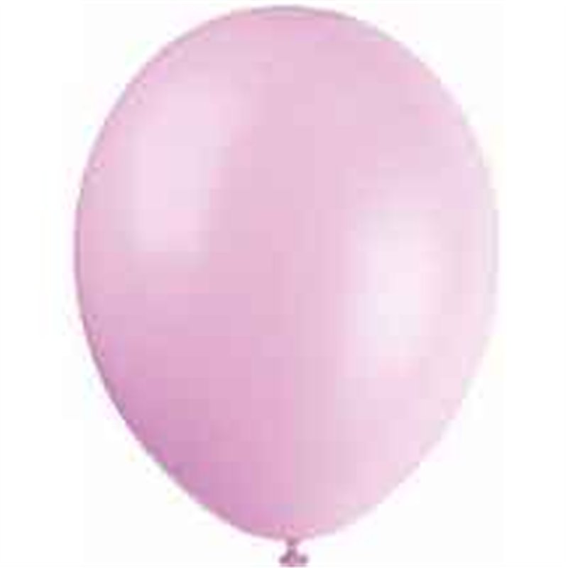 (10) 12IN POWDER PINK BALLOONS