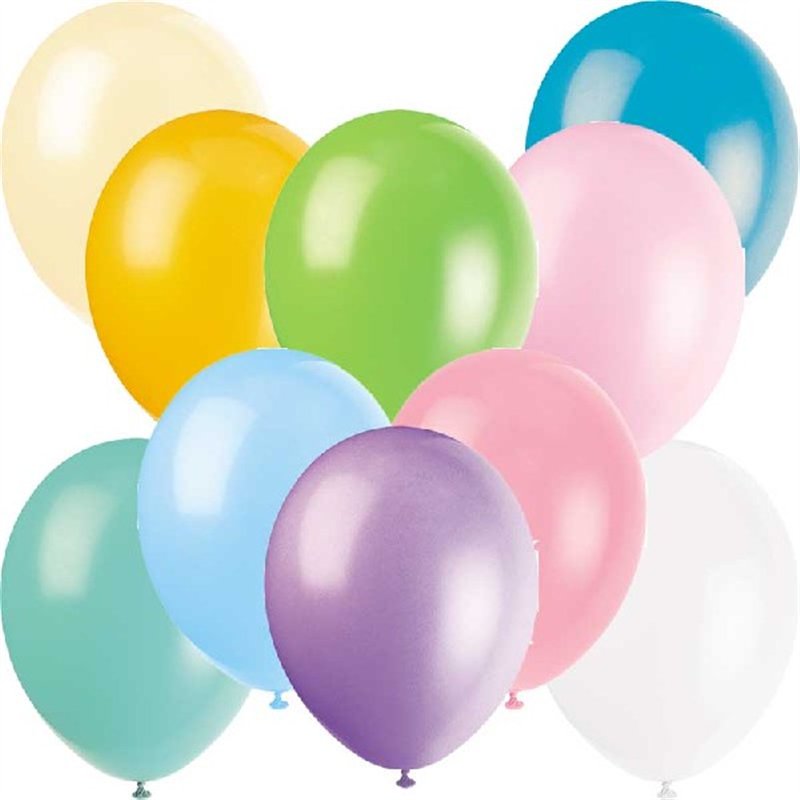 (10) 12IN PASTEL ASST BALLOONS