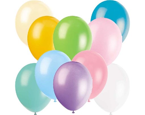 (10) 12IN PASTEL ASST BALLOONS