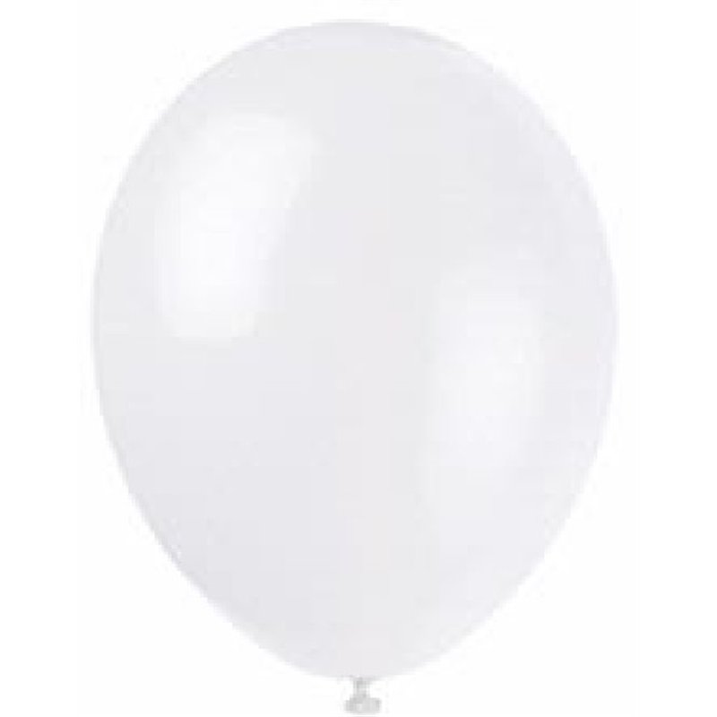 (10) 12IN LINEN WHITE BALLOONS