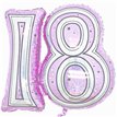 28IN 18TH PINK FOIL BALLOON