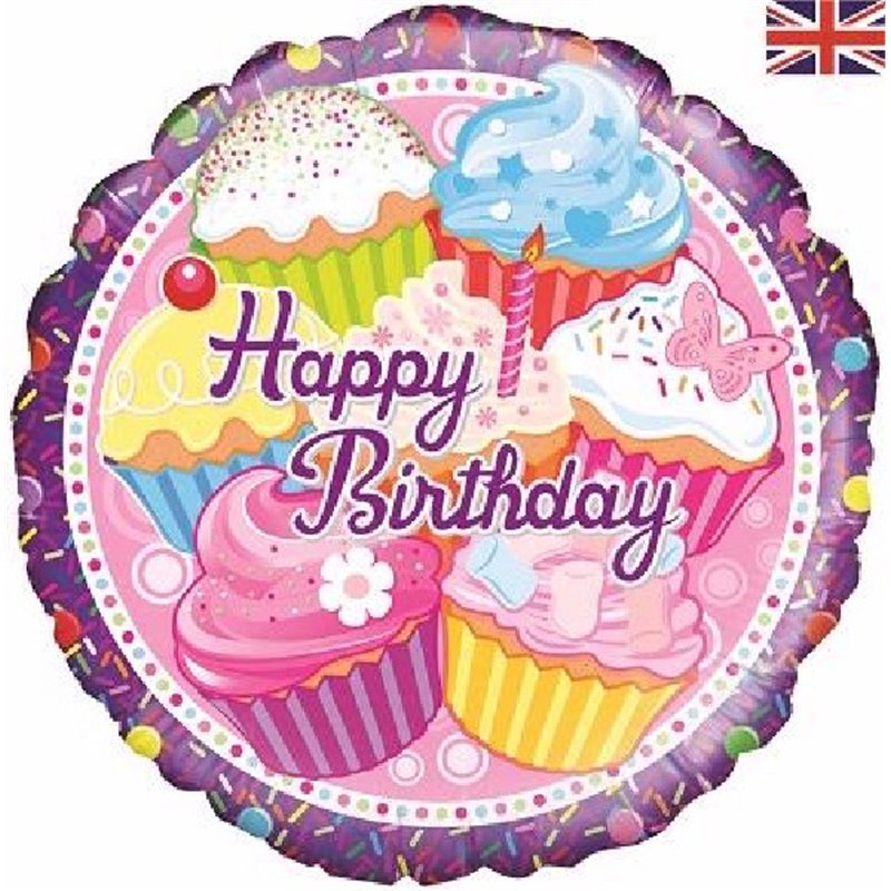 18IN CUPCAKE BIRTHDAY FOIL