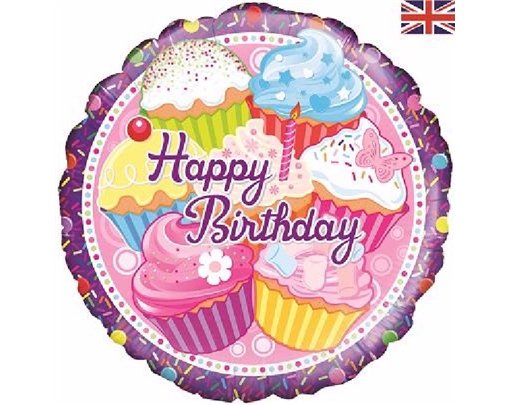 18IN CUPCAKE BIRTHDAY FOIL