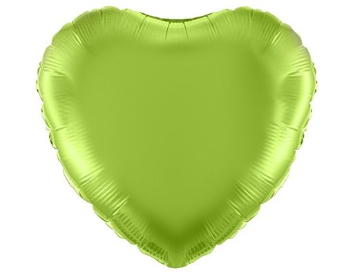 18IN LIME GREEN HEART FOIL BALLOON