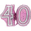 28IN 40TH PINK FOIL BALLOON
