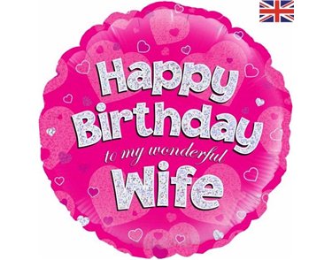 18IN WIFE B/DAY FOIL BALLOON