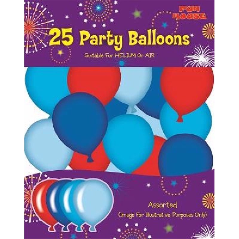 (25) BLUE PARTY BALLOONS  6S
