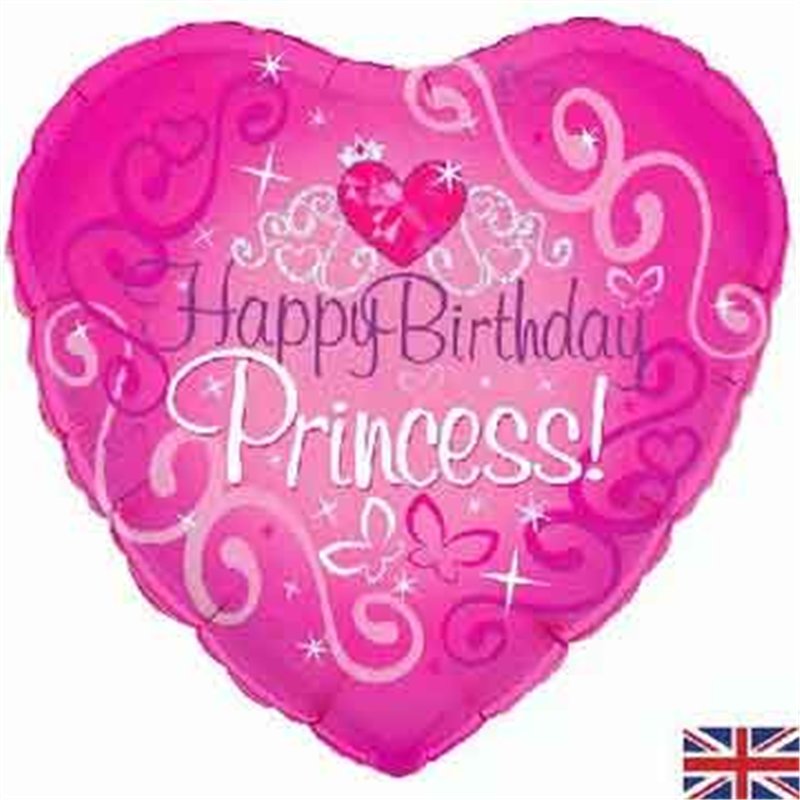 18IN HAPPY B/DAY PRINCESS FOIL