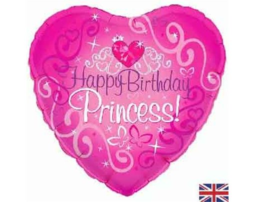 18IN HAPPY B/DAY PRINCESS FOIL
