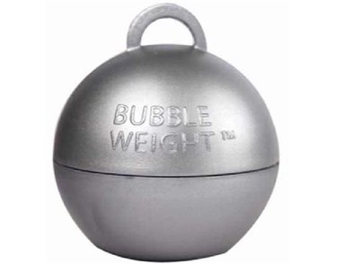 BUBBLE BALLOON WEIGHT SILVER 25S